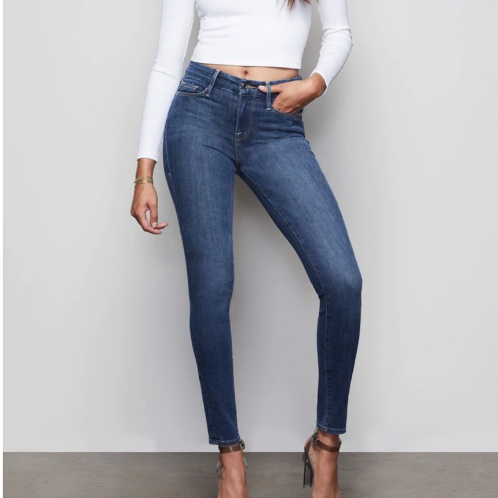 Good American Good Legs Medium Wash Skinny Jeans Size 4/27